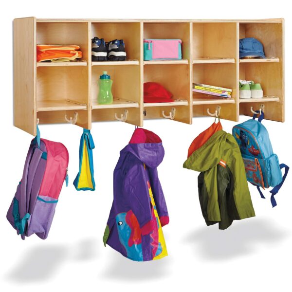 10 Section Wall Mount Coat Locker