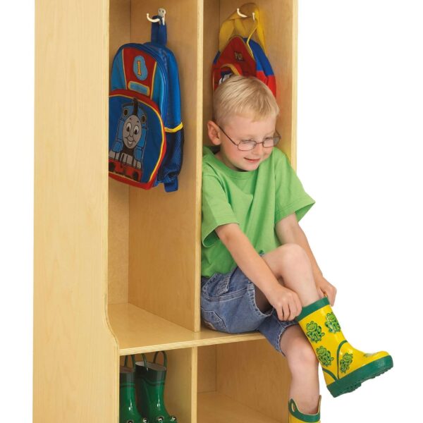 2 Section Coat Locker with Step