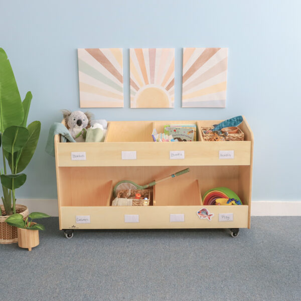 Eight Section Mobile Book Organizer
