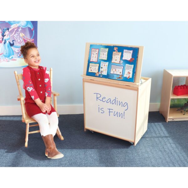Mobile Big Book Display With Dry Erase Back